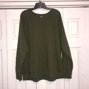 OLD NAVY army green crew neck sweatshirt